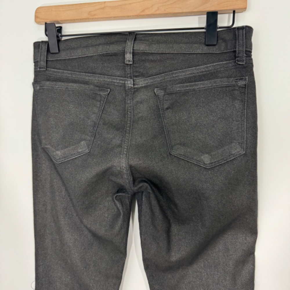 J Brand Women’s Size 27 Gray Moonwalk Coated Super Skinny 901 Low Rise Jeans - Picture 10 of 10